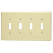 80512 Brown Midway Size 4-Gang 4-Toggle Wallplate