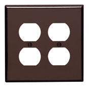 80516 Brown Wallplate - 2-Gang, 2-Duplex, Midway Size