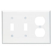 80521 Brown Wallplate - 3-Gang 2-Toggle 1-Duplex, Midway Size
