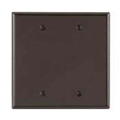 80525 Brown Wallplate - 2-Gang, 2-Blank, Midway Size