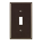 80701 Brown 1-Gang Toggle Switch Wallplate with Cap Screw