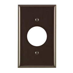 80704 Brown Single Gang Wallplate - 1 Outlet, 1.406 Dia