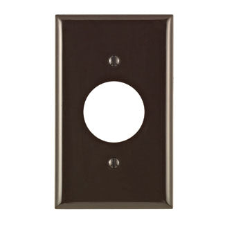 80704 Brown Single Gang Wallplate - 1 Outlet, 1.406 Dia