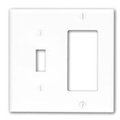 80707 Brown Wallplate - 2-Gang, 1 Toggle/1 Decora, Thermoplastic