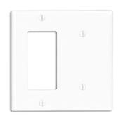 80708 2 Gang Combination Wallplate - 1 Decora/GFCI, 1 Blank, Brown