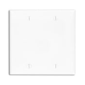 80725 Brown Nylon 2-Gang Blank Wallplate, Standard Size Box Mount