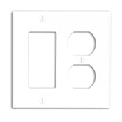 80746 Brown Wallplate – 2-Gang, 1 Duplex, 1 Decora, Durable Nylon