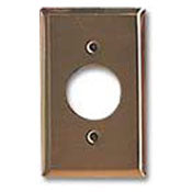 81004 Brass Wallplate - Single Gang, Satin Finish, Standard Size