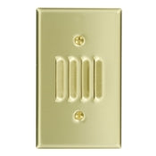81079 Brass Wallplate - 1 Gang Horizontal Louvre Strap Mount