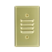 81080 Brass Wallplate - 1-Gang Vertical Louvre Strap Mount
