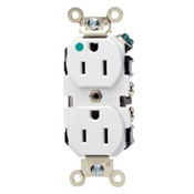 8200 Brown Hospital Grade Duplex Receptacle, 2-Pole, 3-Wire, 15A, 125V, INDUSTRIAL RECEPTACLES, Leviton - Maple Electric Supply 