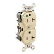 8300 Duplex Receptacle Hospital Grade 2-Pole 3-Wire 20A 125V, INDUSTRIAL RECEPTACLES, Leviton - Maple Electric Supply 