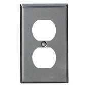 84003 Stainless Steel Wallplate - 1-Gang Duplex, Standard Size
