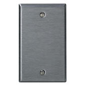 84014 Stainless Steel 1-Gang Blank Wallplate for Box Mount