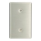 84019 Stainless Steel Wallplate, 1-Gang Blank, Strap Mount, Standard Size