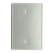 84114 Stainless Steel Oversized Magnetic Wallplate, 1-Gang Blank Box Mount