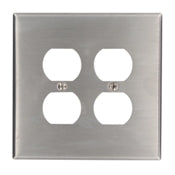84116 Stainless Steel Wallplate - 2-Gang Duplex, Oversized