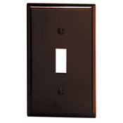 85001 Brown Wallplate - 1-Gang Toggle Standard Size