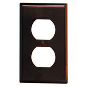 85003 Brown Wallplate - 1-Gang Duplex, Standard Size