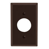 85004 Brown 1-Gang Single Receptacle Wallplate, Standard Size