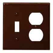 85005 Brown Wallplate - 2-Gang, 1 Toggle, 1 Duplex, Standard Size