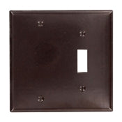 85006 Brown Wallplate – 2 Gang, 1 Toggle, 1 Blank, Standard Size