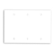 85033 Brown Wallplate - 3-Gang 3-Blank Box Mount