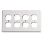 85041 Brown Wallplate, 4-Gang 4-Duplex Standard Size