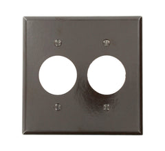 85052 Brown Wallplate - 2 Gang 2 Single Receptacle Standard Size