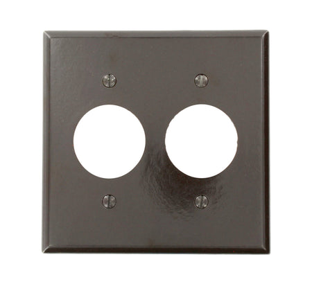 85052 Brown Wallplate - 2 Gang 2 Single Receptacle Standard Size