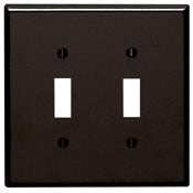 85109 Brown Oversized 2-Gang 2-Toggle Wallplate