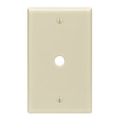 86013 Ivory Wallplate - 1 Gang Tel/Cable Box Mount with 406 Hole