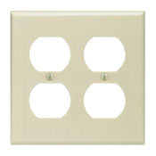 86016 Ivory Wallplate, 2-Gang 2-Duplex, Standard Size