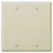 86025 Ivory Wallplate, 2-Gang 2-Blank, Standard Size