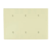 86035 Ivory 3-Gang Wallplate, Blank Strap Mount, Standard Size