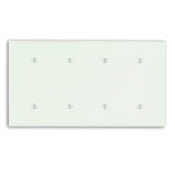 86057 Ivory Wallplate - 4 Gang, 4 Blank, Standard Size