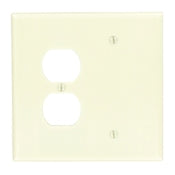 86108 Ivory Wallplate - 2 Gang, 1 Duplex, 1 Blank, Oversized