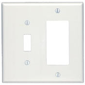 86605 Ivory Oversized 2-Gang Wallplate, Toggle/Decora
