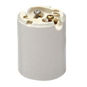 8694 White Glazed Porcelain Keyless Mogul Lampholder 1500W 600V, RESIDENTIAL, Leviton - Maple Electric Supply 