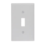 87001 Gray Wallplate - 1-Gang Toggle, Standard Size, HIGH VOLUME RESIDENTIAL ITEMS, Leviton - Maple Electric Supply 