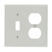 87005 Gray Wallplate - 2 Gang, 1 Toggle, 1 Duplex, Standard Size