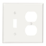 88005 White Wallplate - 2 Gang, 1 Toggle, 1 Duplex Standard Size