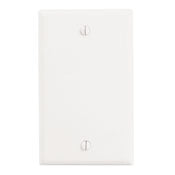 88014 White Wallplate 1-Gang Blank Standard Size