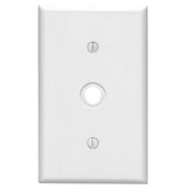 88018 White Wallplate 1-Gang CATV 406" Strap Mount Standard Size