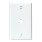 88037 White Wallplate 1-Gang Tel/Cable with 625 Hole Strap Mount