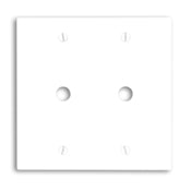 88062 White Wallplate - 2 Gang, 2 Tel, 406 Hole Box Mount, Standard Size