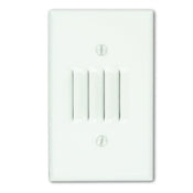 88079 White Wallplate - 1 Gang Center Horizontal Louvre, Box Mount