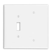 88106 White Oversized Wallplate - 2 Gang, 1 Toggle, 1 Blank