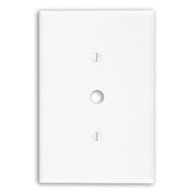 88113 White Wallplate - 1-Gang Tel/Cable, Oversized with 406 Hole Strap Mount