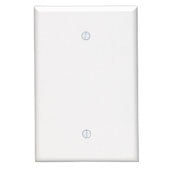 88114 White Wallplate - 1 Gang, 1 Blank Box Mount, Oversized